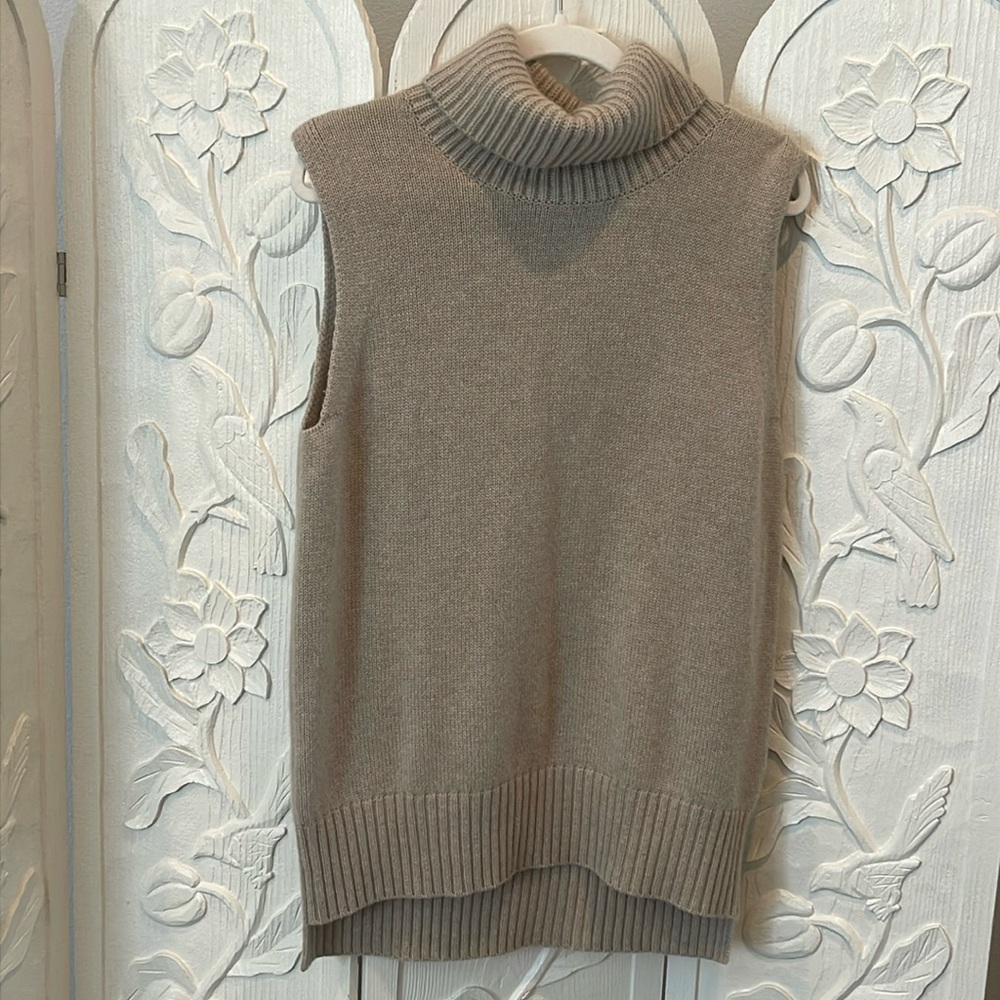 Lisa Yang size 1 beige sweater tunic - 100 % Cashmere